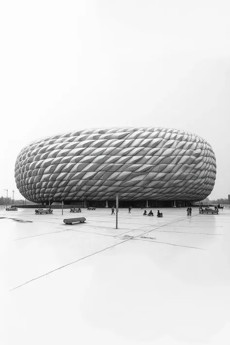 Allianz Arena pencil drawing