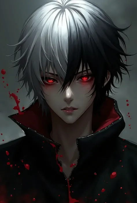 Create me an image of Ken kaneki from tokyo ghoul