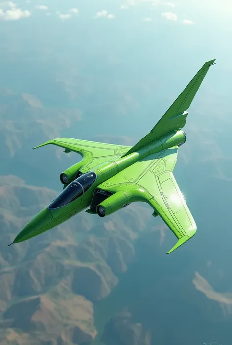 Long-tailed green plane