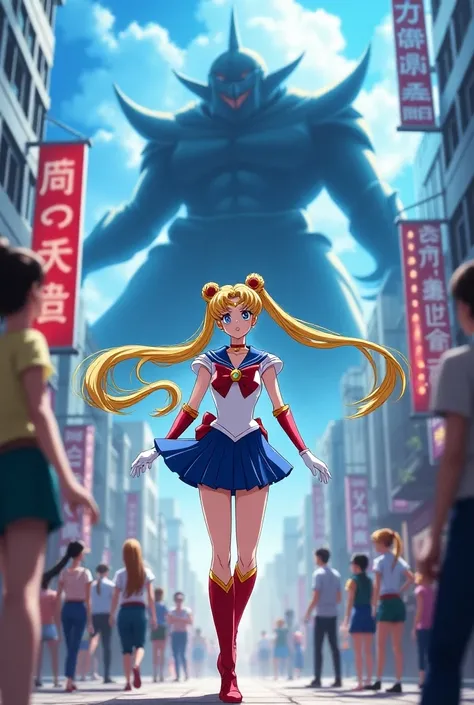 sailor moon saving a day