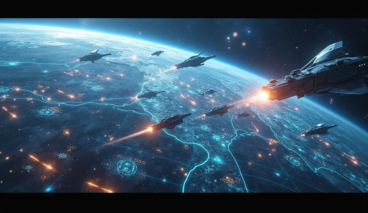 3D Holographic space war map