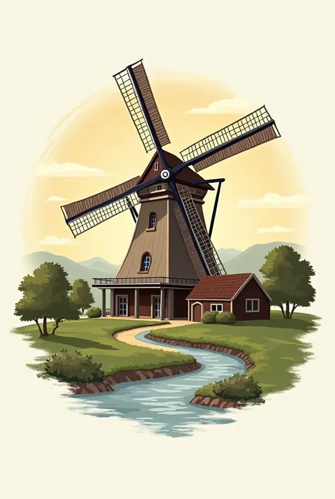   Logo for cheese company
 Let the mill be called. That there is a Dutch mill in the image 