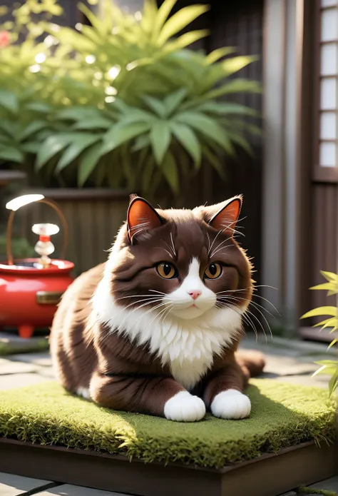 Cat breed：Chocolate-brown, slender, slender cat Burmys
outfits： Japanese-style obi imitation accessory
Physical characteristics ： small facial features and intellectual eyesight
accessory： small Japanese hairpin
Props ：Holding a medicine bottle
Pose ： quie...