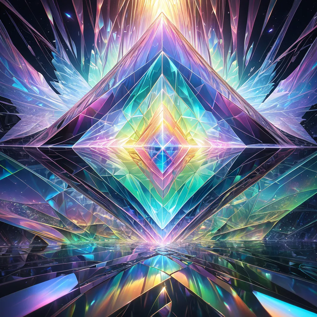 mysterious and fantastical art, fusion of holograms and Aurora Diamond Vision, iridescent various effects, delicate and dynamic textures, contrasts of light and shadow, 2.5D, artistic photography, hyper realistic, digital graphic CG, BREAK ultra detailed, absolutely resolution, best quality