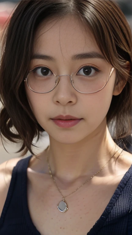 japanese girl, Brown eyes, see-through secretary,  glasses,  (looking at viewer:1.2),  ((face and body straight at the camera)),  (embarrassed, wavy mouth), photorealistic, ultra-detailed, unity 8k wallpaper,  official art,  textile shading,  super detaile...