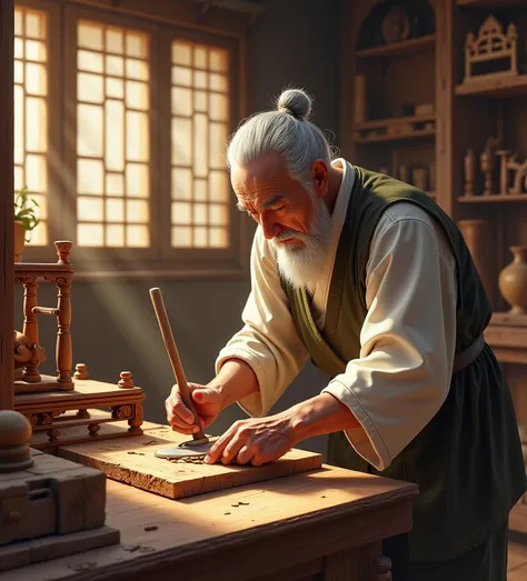 An ancient Han carpenter