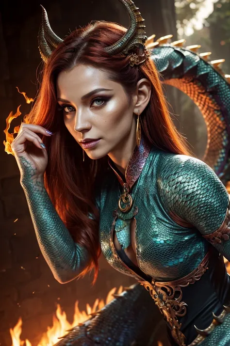 gorgeous femdragon with a long skinny tail, white-indigo scaled dragon, dragon teeth, dragon tail, woman turning into a fire dragon, pale scaley skin, kiper, segolily nose, lupine, tribe of ephraim, irish genes, dark hazel eyes, scottish nose, high forehea...