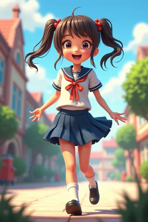 Animated school girl 