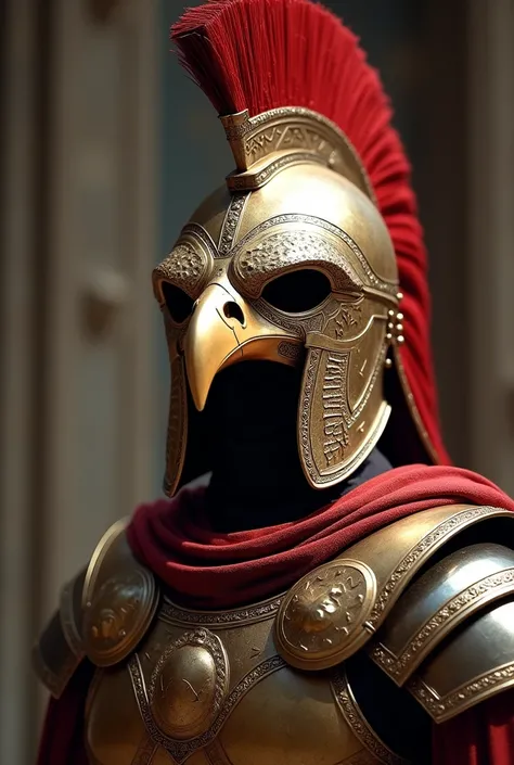  A helmet a Greek armor with an eagles head on its forehead. I want you to create it for a medal  