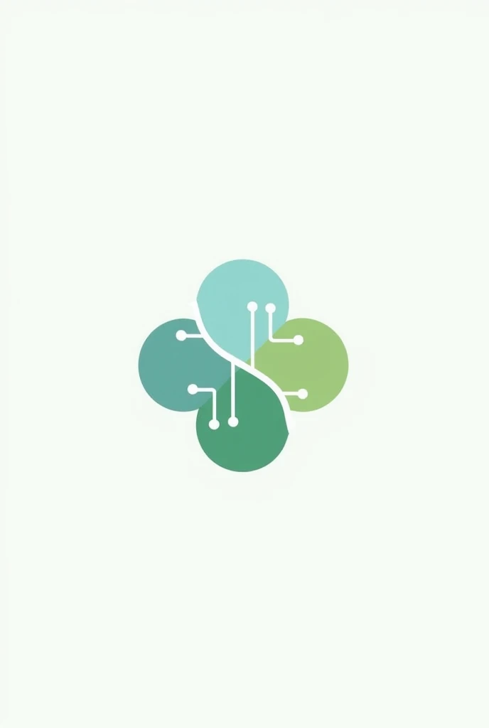  Design a minimalist logo for a fictional brand called EcoTech ,  that combines technology and sustainability . O design deve ser simples,  and convey innovation and general environmental responsibility .  Include an abstract icon that mixes a stylized she...