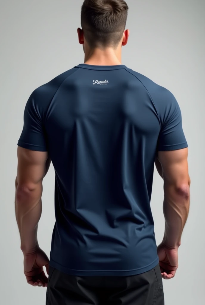 navy blue t-shirt template back