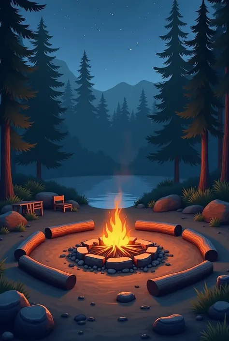 controlled campfire area 