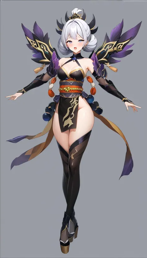 score_9, score_8_up, score_7_up,source_anime, high res image,masterpiece,best quality,girl,cute face,clear skin,simple_background,hanabi_mobile_legends,blushes,ahegao, whole body, legs, beautiful, graceful figure