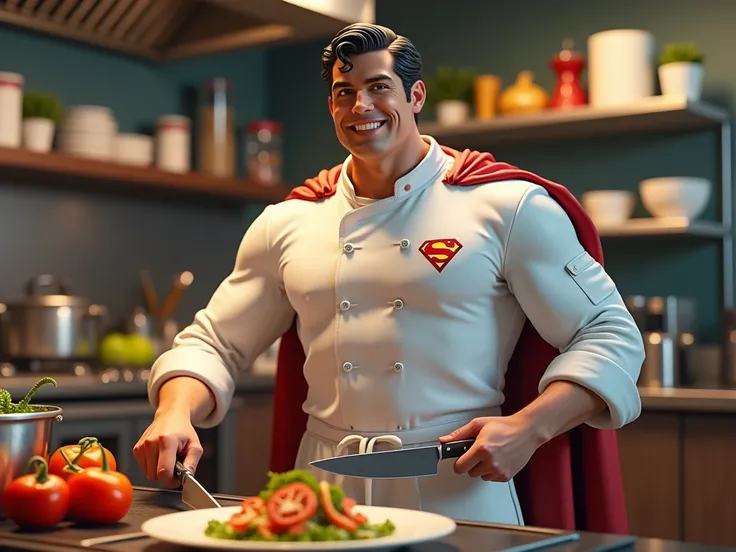 superman in chef dress