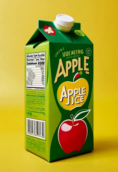 Unpacking , apple juice  ,   package design  ,  funny apple style 