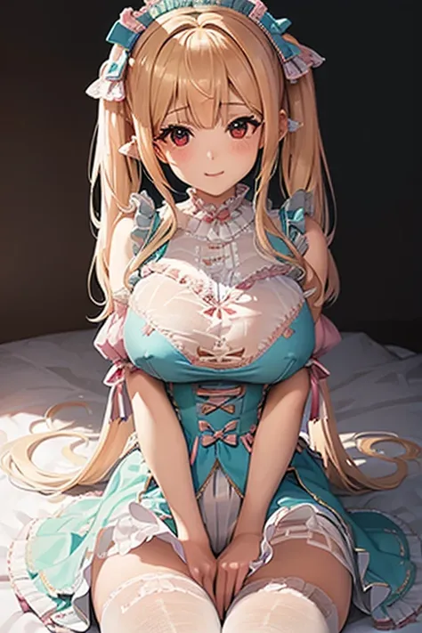 8k、 best quality 、MAXIMUM CLARITY  、  very detailed、Beautiful art、  very detailed、  biologically correct body  、  gentle smile touching your head、Maternal、   erotic face looking up at me  、 Transparent muscle 、Skinny underwear 、   super big boobs 、(((   LU...