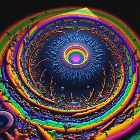 In this dimension colors and shapes change constantly. Psychedelic patterns will appear and disappear or change without warning. Space and time can warp into an optical illusion put through a colidoscope reflected in a funhouse mirror. Reality will bend an...