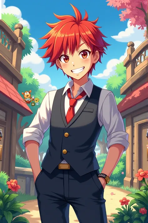 Karma Akabane con canelita de animal croosing