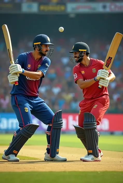 Ronaldo and messi playing cricket with virat Kohli 