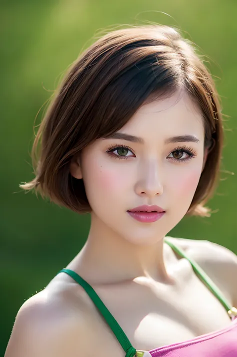 photorealistic,       high resolution    , miss, shining skin,  unique, tattoo, jewelry,      pink lips   , short hair,   brunet...