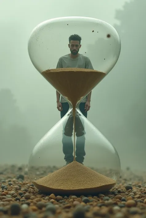 man in hourglass 