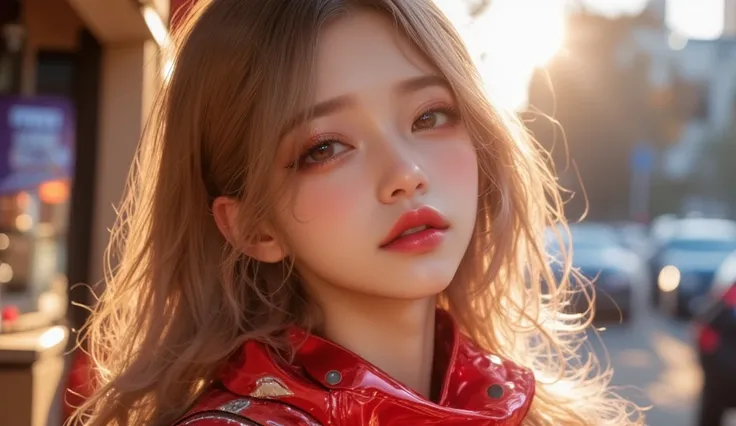 (masterpiece, Best picture quality, 8k), Real photo,Idol appearance, adult,  perfection of fashion,  Korean makeup, Lip Tint, whole body, frontal, A faint smile,A cafe with warm sunshine,  Finely drawn , Realistic,  ultra high definition, 3D image,  ultra ...