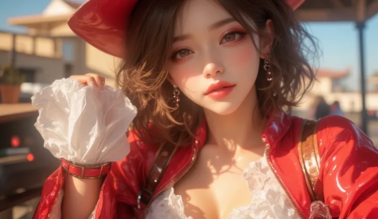 (masterpiece, Best picture quality, 8k), Real photo,Idol appearance, adult,  perfection of fashion,  Korean makeup, Lip Tint, whole body, frontal, A faint smile,A cafe with warm sunshine,  Finely drawn , Realistic,  ultra high definition, 3D image,  ultra ...