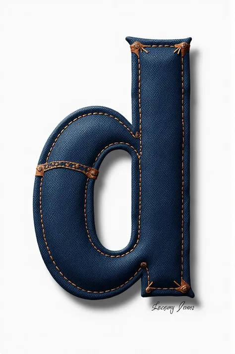 Create a bold and modern logo featuring the letter D for a mens denim jeans brand. The D should be designed to resemble a denim fabric texture, incorporating stitching patterns or subtle jean pocket details within the letter itself. The color scheme should...