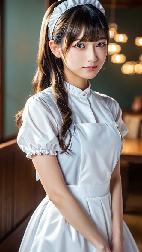 arafed asian woman in a Maid outfit posing for a picture, japanese Maid cafe, gorgeous Maid, Maid clothes, wearing a Maid outfit, anime girls in Maid costumes,  catboy cosplay with beautiful clothes ! Maid!  dress, Maid, Maid  dress, shikamimi,  Kakinouchi...