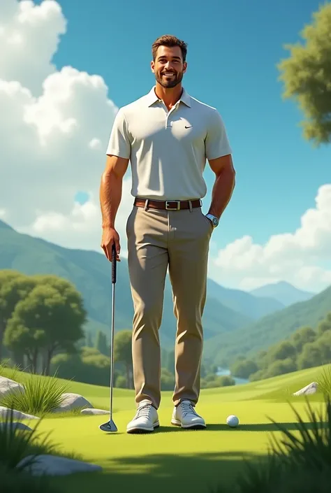 Handsome guy　golf