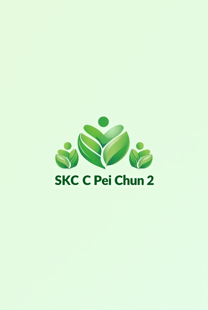 Creata a logo named ECO HOPE with green, recycle, and students elements, include the school name "SKC (C) PEI CHUN 2" to the logo