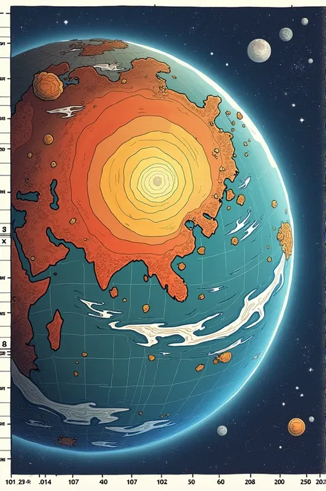 comic strip about earths geologic time scale no color

