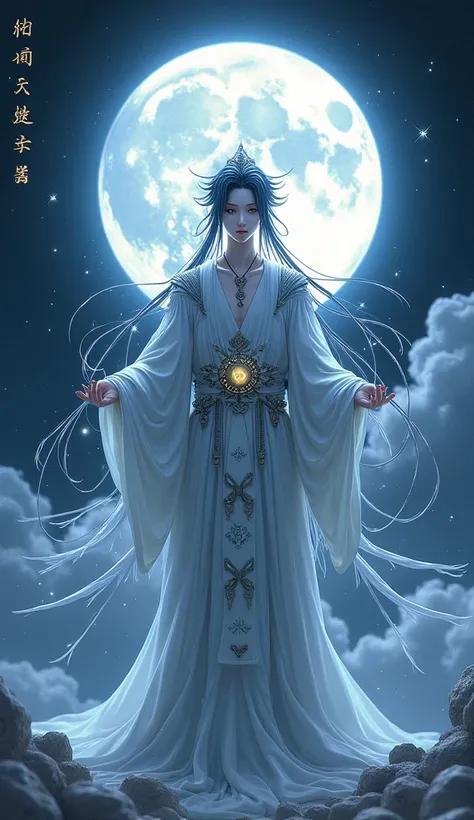 Tsukuyomi  :  The god of the moon and the brother of Amaterasu and Susanoo.  It represents the balance between day and night .