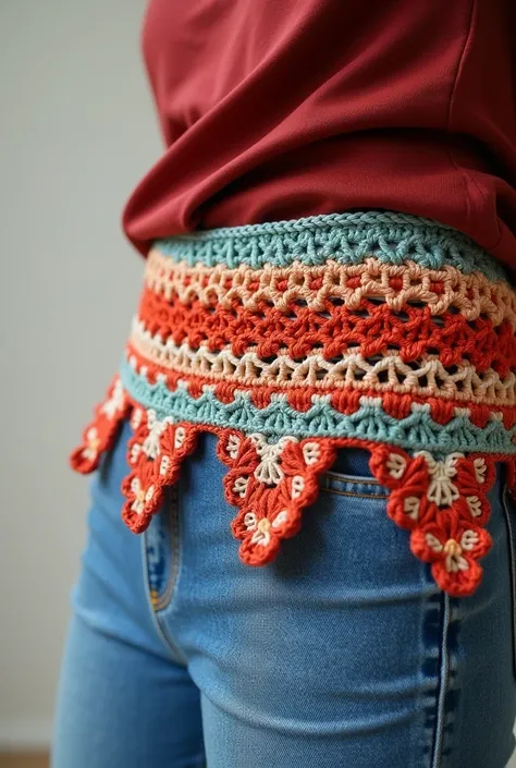 Unique crochet belt