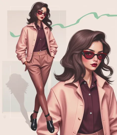 Make the fashionista art like this kind of art style Imitate ang nasa picture na artstyle