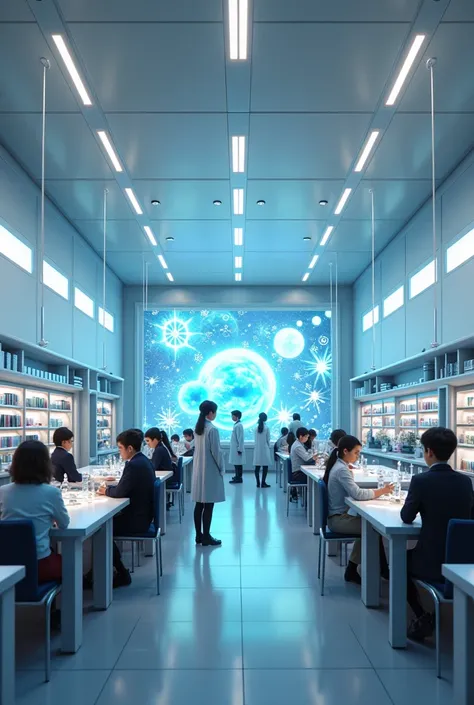 School in the future class room chemistry 