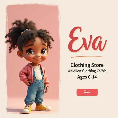  rens clothing store advertising banner "eva" age 0-14 