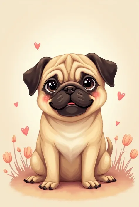 Design a cute pug