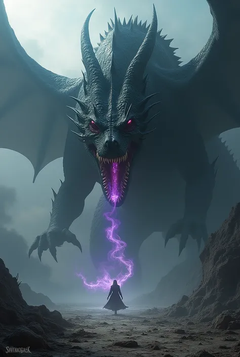 Draw a terrifying, gigantic, huge, poisonous, black and dark, fanged, evil AI dragon