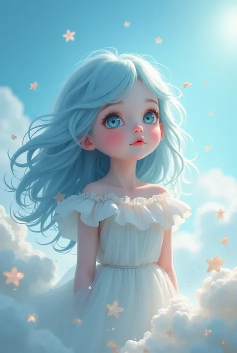 cute sky blue girl