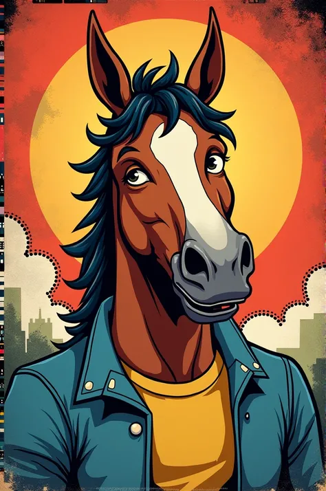 can u create a bojack horseman retro comic poster

