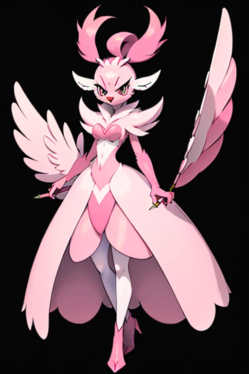 Female furry pink bird pokemon v style 