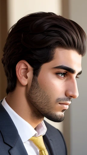 A young Lebanese man focused on his face