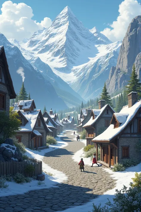 A village in the mountains 