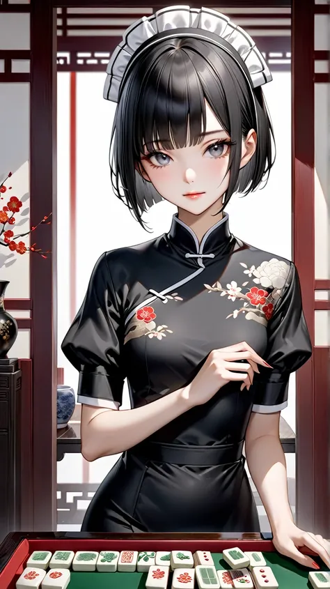 solo。 realistic drawing。High image quality。 High Quality 。 digital painting 。

 black hair、( pixie cut)。
 slender。Small breasts。adult。
 bangs between my eyes,
 textured skin, 
 shiny hair, 
 princess cut, 
 asymmetrical bangs , 
Bangs in the same direction...