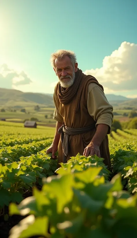 Scene 2: Josephs work

Photo /:  Joseph working in his field, drunk with sweat but smiling.