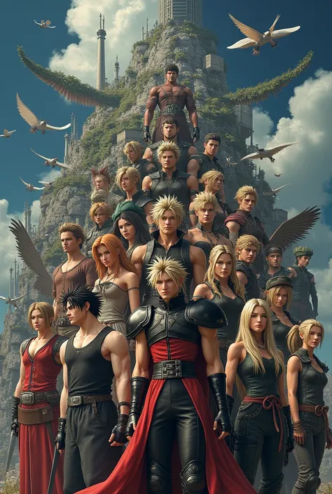 Images avec tous les personnages de final fantasy 7