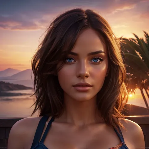 a beautiful sunrise, people working hard towards their goals, detailed portrait of a woman with gorgeous eyes and lips, cinematic lighting, vibrant colors, realistic digital art, highly detailed, 8k, photorealistic, masterpiece