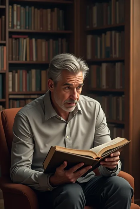 Man reading a book