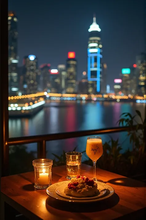 The place was a night outside of a high-rise apartment in Gangnam, and the view of the Han River was not supposed to be revealed because I had to leave the dessert and hands out, so the place was a night out of a high-rise apartment in Gangnam; it shouldnt...